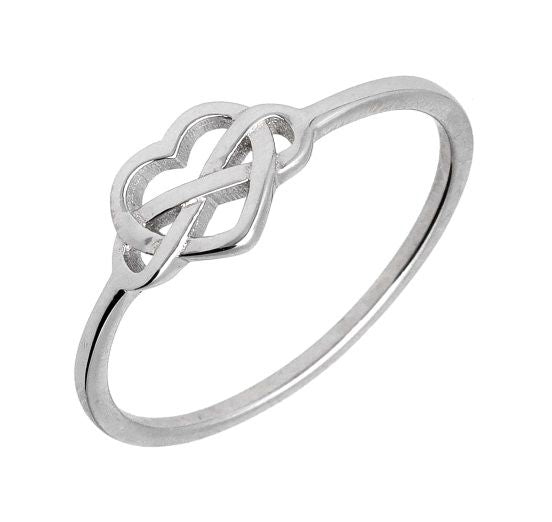 Silver Ring Us Sizes #6 #6.5 #7 #7.5 #8 Infinity Heart