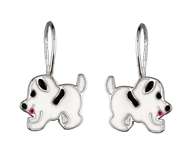 Silver Earrings Dog Kids – Silver Outlet