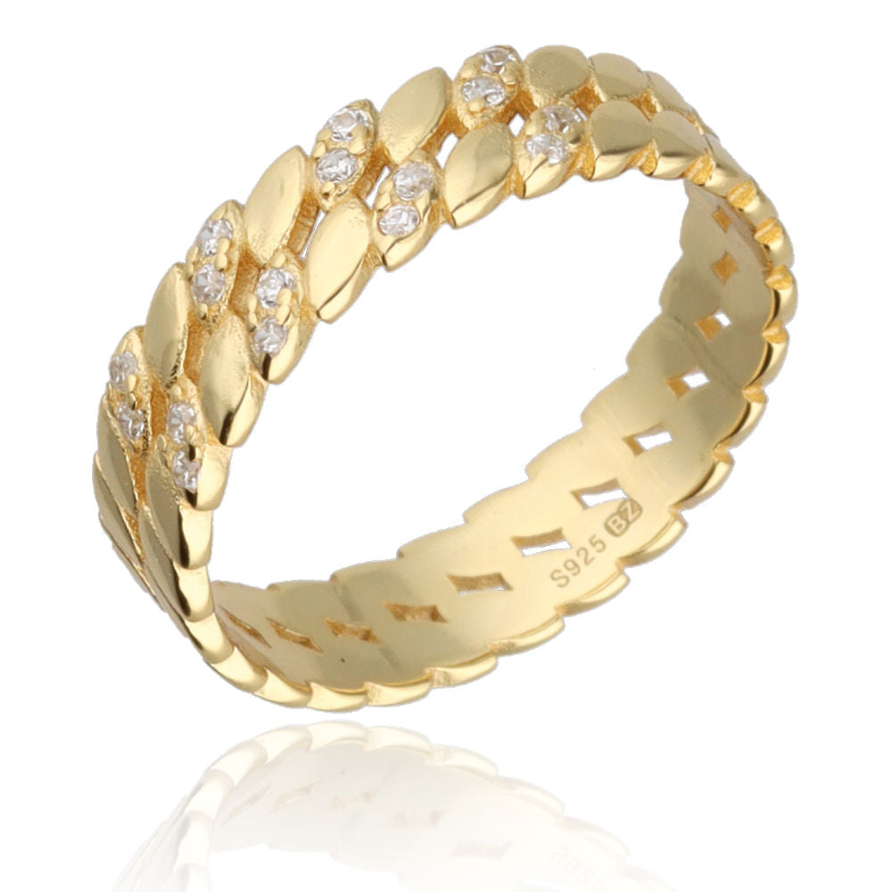 Silver Ring Us Size #6 #6.5 #7 #7.5 #8 #8.5 Gold Plated