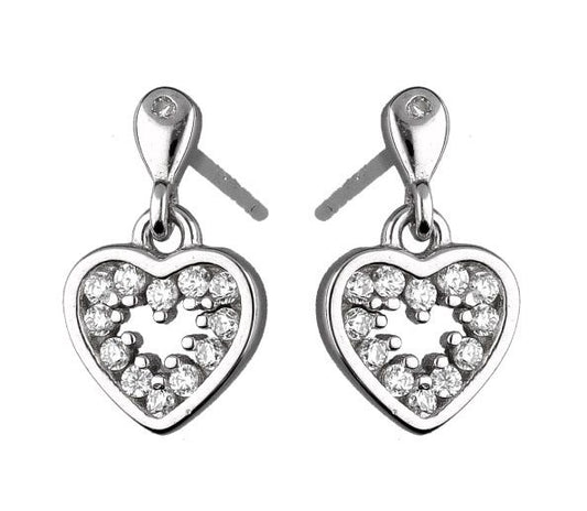 Silver Earrings Heart