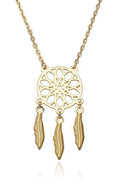 Silver Necklace Gold Plated Dream Catcher