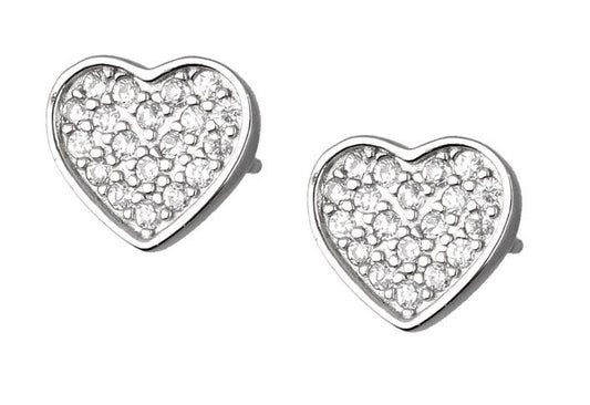 Silver Earrings Heart