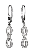 Silver Earrings Infinity English Long