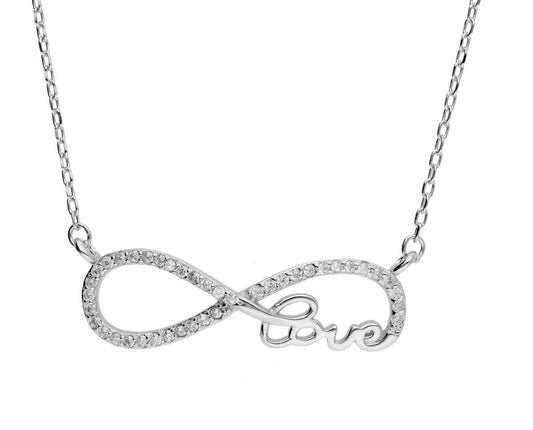Silver Necklace Infinity