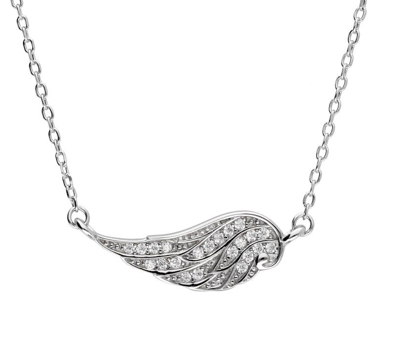 Silver Necklace Wings