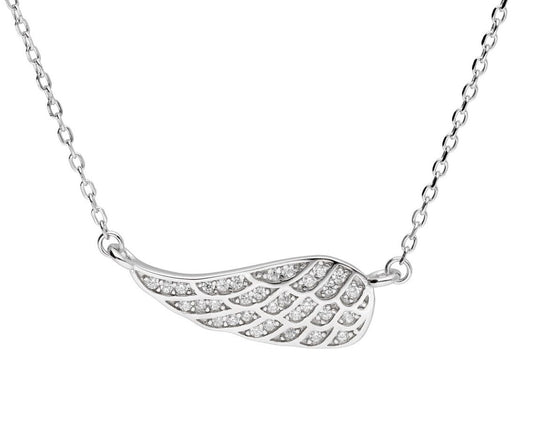 Silver Necklace Wings
