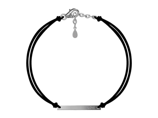 Silver Bracelet Black