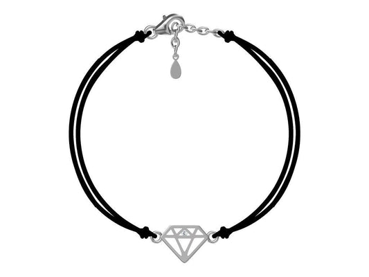 Silver Bracelet Black Diamond