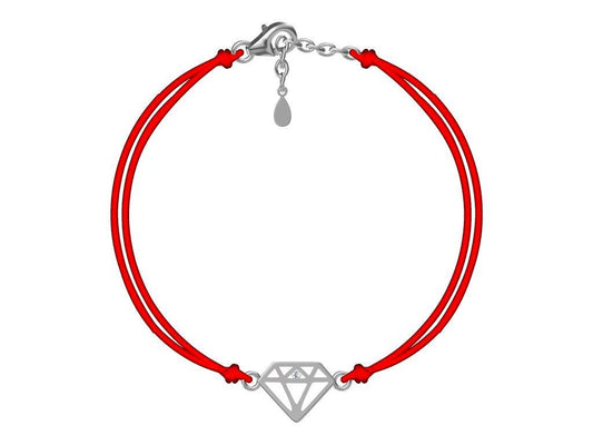 Silver Bracelet Red Diamond