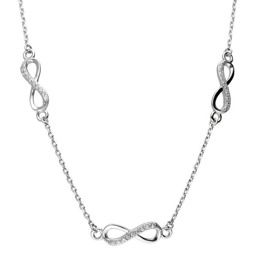 Silver Necklace Infinity