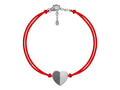 Silver Bracelet Red Heart