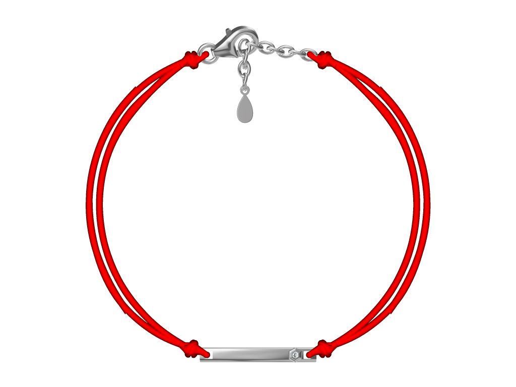 Silver Bracelet Red