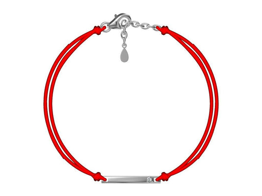Silver Bracelet Red