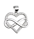 Silver Pendant Btm58 Infinity Heart
