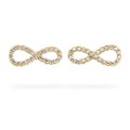 Silver Earrings Ae137 Gold Infinity