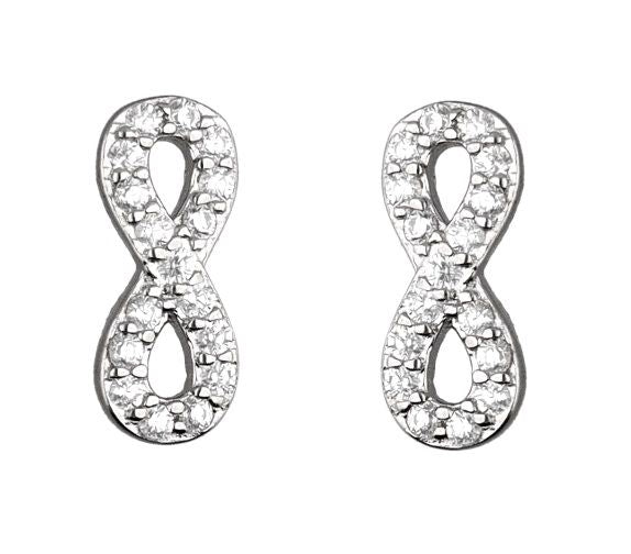Silver Earrings Infinity