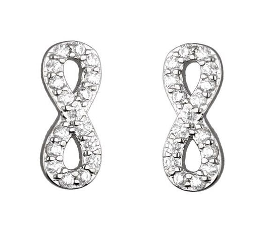 Silver Earrings Infinity