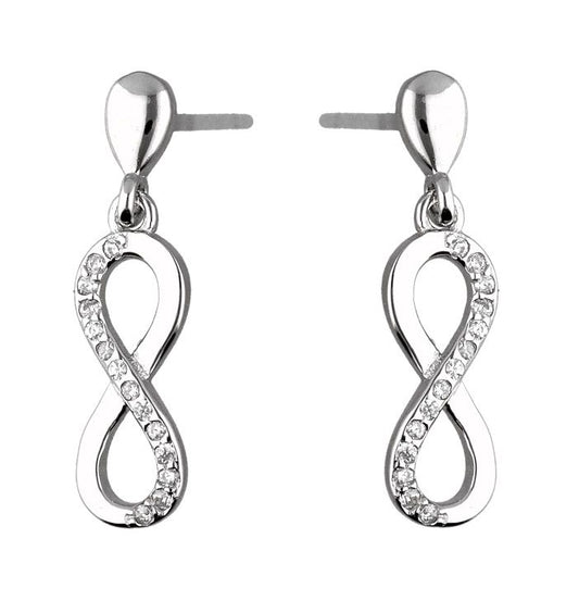 Silver Earrings Infinity