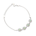Silver Bracelet Ab Oval Cut Gemstones