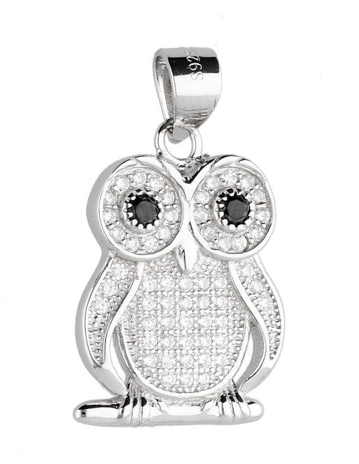 Silver Pendant Owl