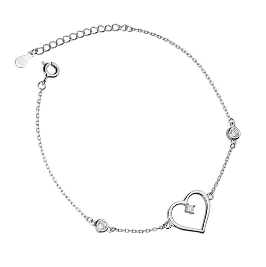 Silver Bracelet Heart