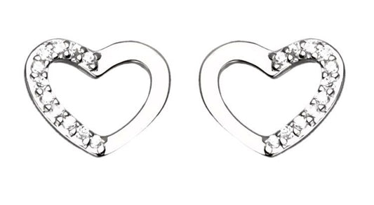 Silver Earrings Dis1028 Heart