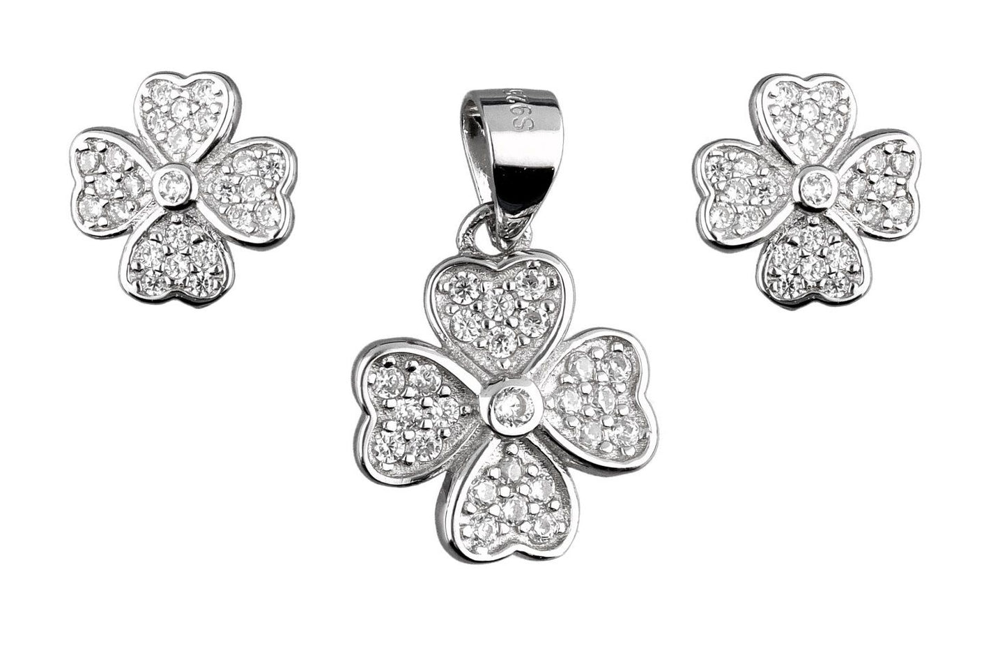 Silver Jewelry Set Dis1062 Clover