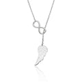Silver Necklace Infinity Wings
