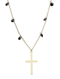 Silver Necklace Cross Gold