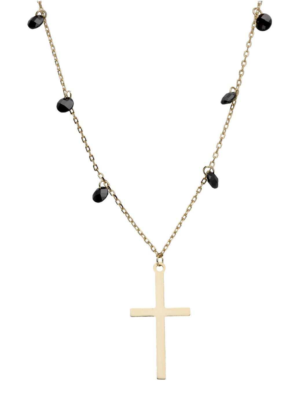 Silver Necklace Cross Gold