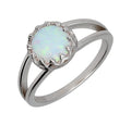 Silver Ring Us Size #6 #6.5 #7 #7.5 #8 #8.5 Op016 Opal