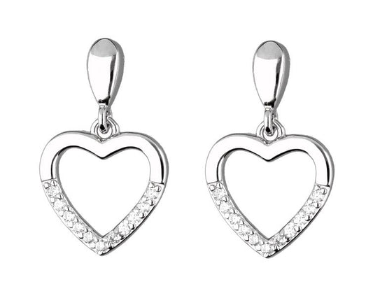 Silver Earrings Heart