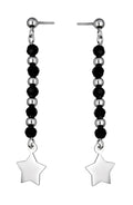 Silver Earrings Star Chain