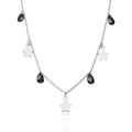 Silver Necklace Choker 35+7 Star