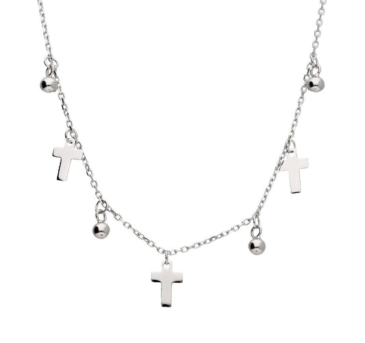Silver Necklace Cross