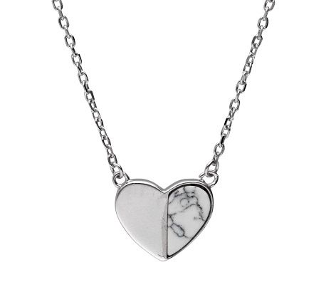 Silver Necklace Heart