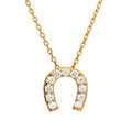 Silver Necklace Gold Plated Horseshoe
