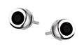 Silver Earrings Black