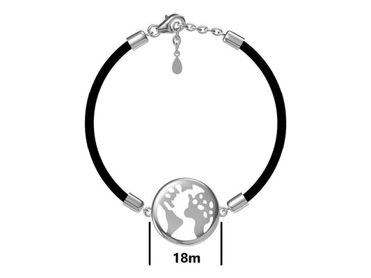 Silver Bracelet Db381-Cd Dark Blue