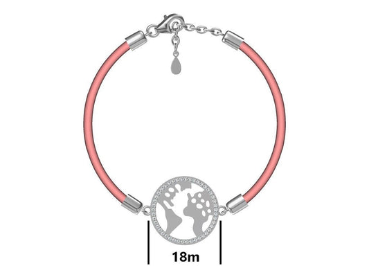 Silver Bracelet Db380-Cd Pink