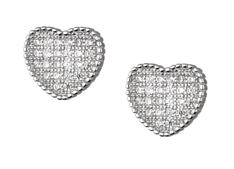Silver Earrings Heart