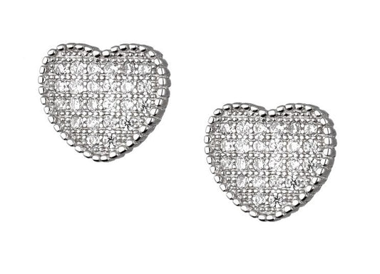 Silver Earrings Heart