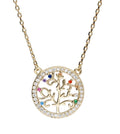 Silver Necklace Gold Plated Tree