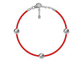 Silver Bracelet Red