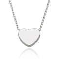 Silver Necklace Length 43+3cm Rhodium Heart