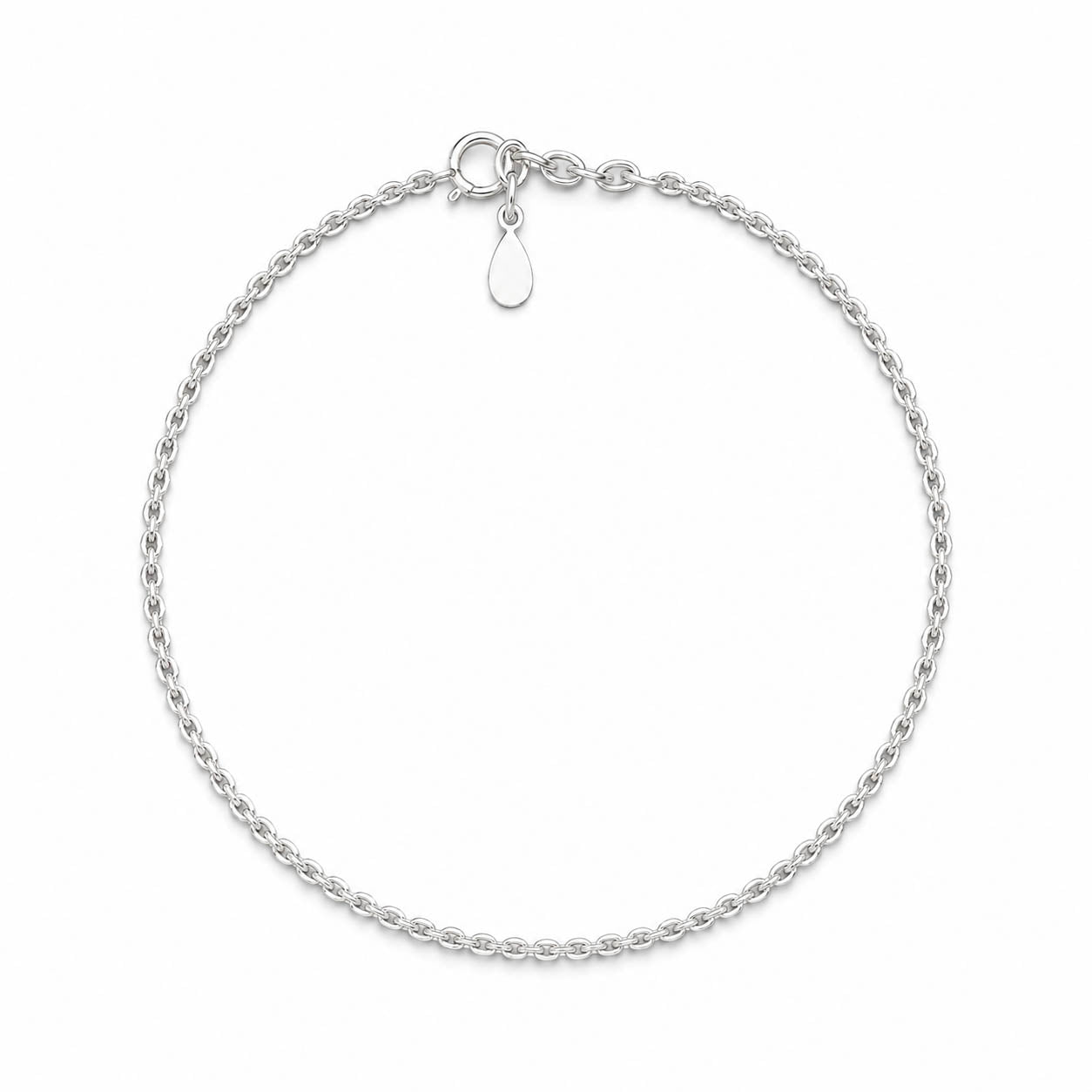 Silver Rolo Chain G030, Length 43+3cm