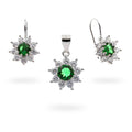 Silver Jewelry Set B. Emerald
