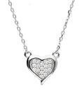 Silver Necklace Heart Lqp6359-N