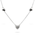 Silver Necklace Heart Lqb0774