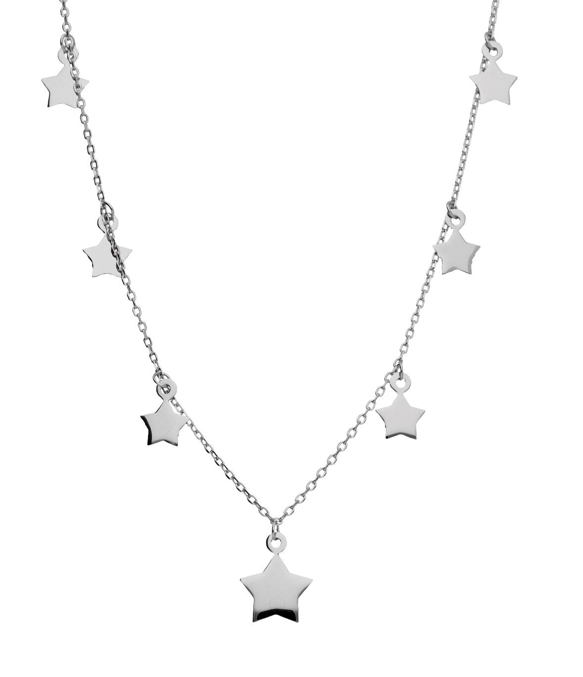 Silver Necklace Star Lqb1176
